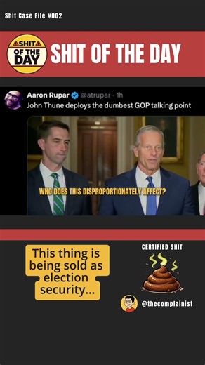 Shit Case File #002: The SAVE Act Earns Certified Shit Status