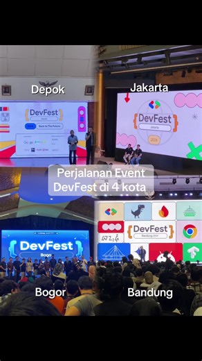 About DevFest 2024 ❤️‍🔥 Worth banget aku keliling Depok, Bogor, Jakarta, Bandung udah kaya speakersnya ada di setiap kota 😭 tapi aku emg beneran suka event tech kaya gini 🫂 berangkatnya bisa sendiri tapi pulangnya gabisa, karna pasti dapet kenalan baru disana 🤩 soo happy menjadi bagian dari #womenintech #googledevelopergroup #gdgevent2024 #developerlife #softwaredeveloper #artificalintelligence #technology #foryoupage