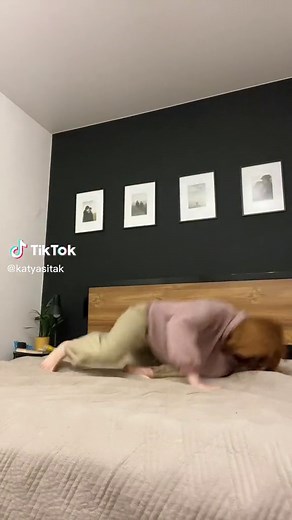 Playful Bedtime Fun: Jumping and Laughing Together