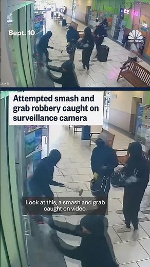 Attempted smash and grab robbery caught on surveillance camera