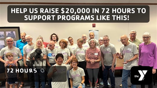 🧠💛 Support Families Navigating Alzheimer’s — Donate During 72 Hours of Impact The YMCA’s Brain & Body program provides essential physical, cognitive, and emotional support for individuals living with Alzheimer’s disease — and for the caregivers who walk beside them. Through guided movement, brain-engaging activities, and a compassionate, community-focused environment, participants experience improved strength, social connection, and meaningful moments of joy and clarity. Caregivers also receiv