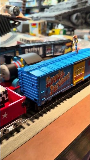 Toy Story Woody Walking on Top of Boxcar - O Scale Lionel Trains in