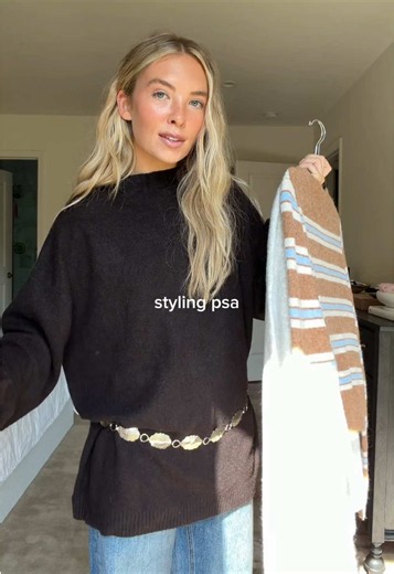 The sweater styling trick @SAMANTHA HORTON is bringing back. #myzsupply