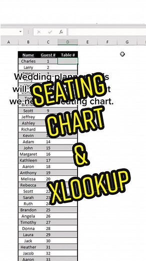 Marry someone who will plan the wedding in Excel. Challenge Accepted! #excel #wedding #exceltips