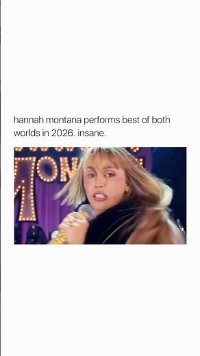 📍 Miley Cyrus just performed 'Best of Both Worlds' as Hannah Montana for the first time in years.