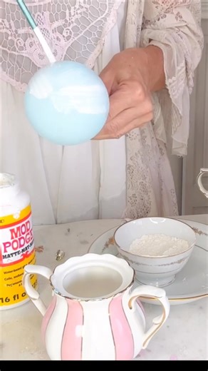 99K views · 787 reactions | Turn Dollar Tree ornaments into snowy magic with this easy DIY flocked ornament hack! ❄️ | Olivia's Romantic Home DIY | Facebook