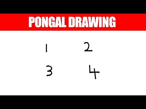 Pongal Drawing From Number 1234 | Easy Pongal Festival Drawing