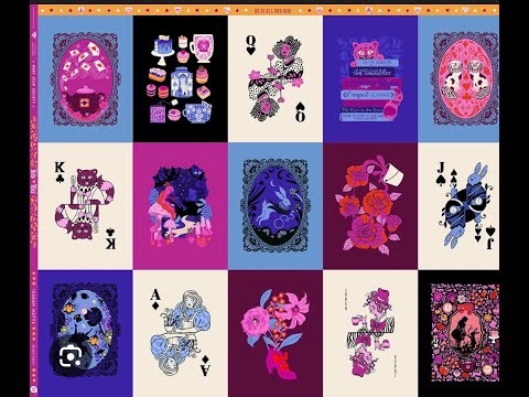 Creative idea for a panel quilt inspired by Alice in Wonderland