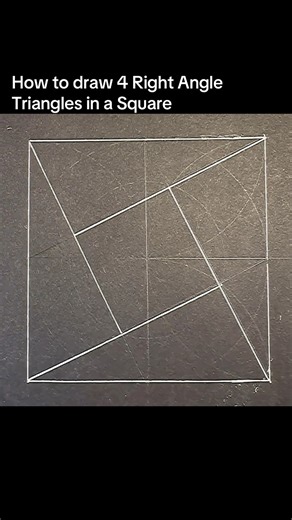 40K views · 203 reactions | How to draw 4 Right Angle Triangles in a Square #natureofflowers #art #drawingtutorial #asmr #geometry #triangle #square | Natureofflowers | Facebook