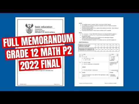 Full Memo Grade 12 Maths P2 November 2022 From DBE (Including 5.1)