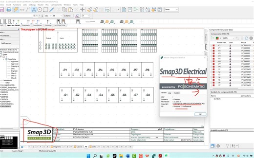 Smap 3d 2023 for solidworks2023德国专业管道 P&ID,ISO单线图软件之电气测试！