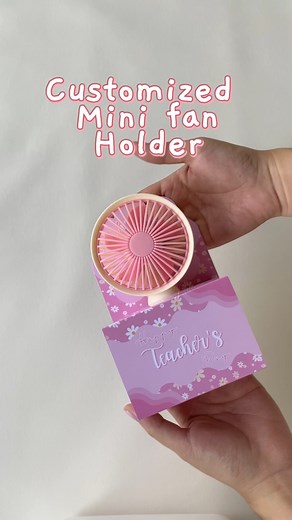 12K views · 87 reactions | Mini fan holder tutorial ✨ Get this template for free if you made purchase this August!  #souvenirs #souvenirsandgiveaways #crafting #crafts #templates #Canva #madeincanva #tutorial | Marce | Facebook