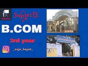 🎯All Subjects of B.Com 3rd Year | MJPRU