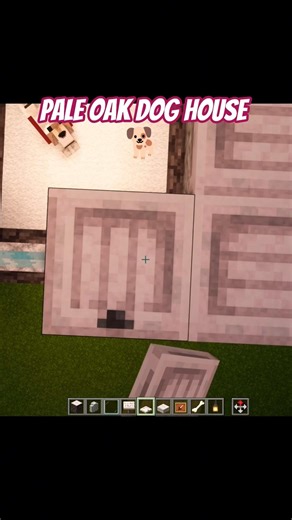 Pale Oak Dog House #minecraft #gaming #minecraftbuild #minecraftbuilding