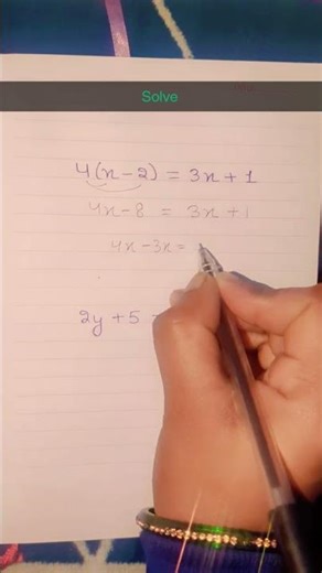 Equation in one variable🗒️✏️📝#youtubeshorts #maths #mathstricks #mathematics