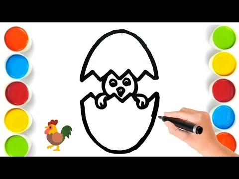 How To Draw a Chick 🐥 Drawing Easy With Colour || Chick Drawing Easy For Kids @Avart