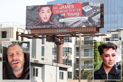 LA billboard reignites sexual misconduct accusations against YouTuber James Charles