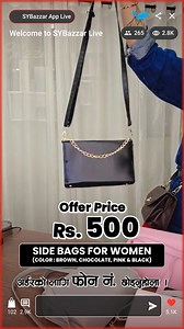 6.6K reactions · 30 shares | Step out in style with our chic Box Design Side Bag! ✨ Perfectly crafted for ladies who love fashion and function in one elegant accessory. ✅ Visit Our Website: https://www.sybazzar.com ✅ Download App: https://onelink.to/4yzvmf #StyleOnTheGo #ChicAccessories #FashionEssentials #OnTheGoStyle #BoxBagBeauty #LadiesBag #EffortlessElegance | SY Bazzar Nepal | Facebook