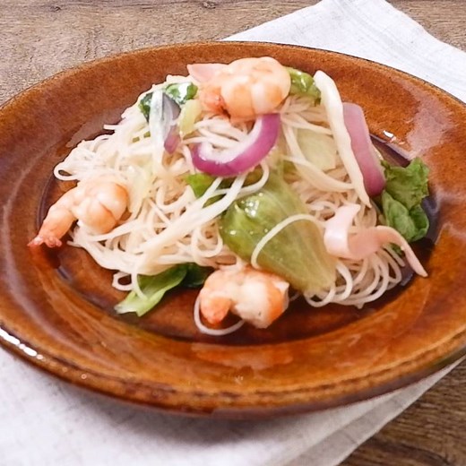 エビと野菜たっぷり 焼きビーフン 作り方・レシピ | クラシル