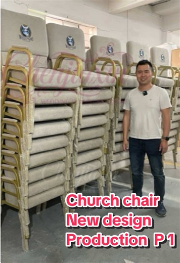 Custom Church Chair Production with New Design Features