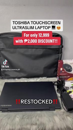 Toshiba Touchscreen 360° Foldable Laptop 💻 Super smooth gamitin, Ultra Slim kaya magaan at manipis, Super linaw ng Camera 🥰😍 Habol na kayo sa promo namin limited stocks only #laptop #fypシ゚viral #fyp #fyppage #fypシ゚viralシ #fypシ #Toshiba #affordable | Laptop Supplier PH