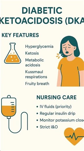"Diabetic Ketoacidosis (DKA) Explained: Quick Nursing Guide You Must Know!" #nclexhighyield