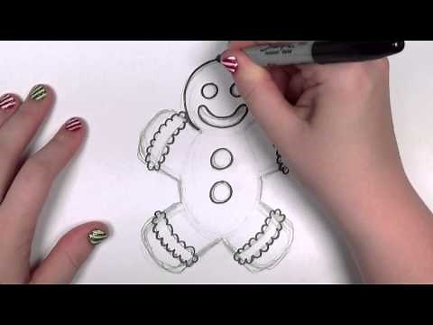 How to Draw a Cartoon Gingerbread Man | CC