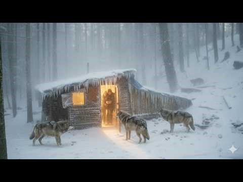 EXTREME TRAPPED in -40°F BLIZZARD: I SPENT THE NIGHT IN A LOG CABIN DURING A SNOWSTORM