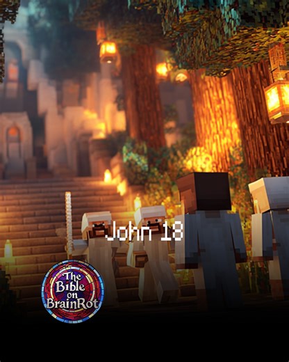 John 18 – “The Arrest of the King” Betrayal in the garden. Peter’s denial. Jesus stands before Pilate, truth unshaken. Themes to think on: Innocence under pressure, courage, the nature of true kingship. | The Bible on BrainRot