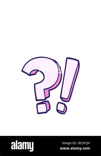 jumping motion animation of cartoon question mark and exclamation mark Stock Video Footage - Alamy