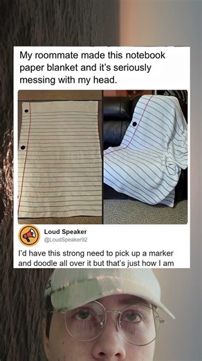 This Notebook Paper Blanket Makes My Brain Glitch