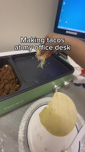 Hidden Food Drawer in Office: Taco Recipe and Cheap Cooking