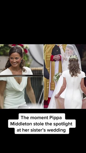 The moment Pippa Middleton stole the spotlight at her sister's wedding#pippamiddleton #katemiddleton #royalwedding #princewilliam #princeharry #royalfamily #royals #fyp