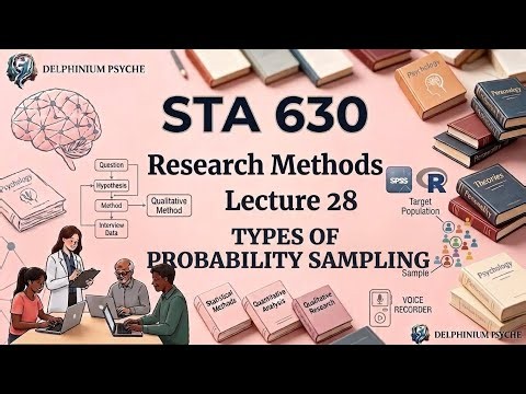 Types of Probability Sampling Explained | Lesson 28 | STA630|@Delphinium-psyche 