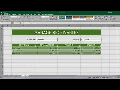 Excel : Easy Accounts Receivable Management in 8 Minutes