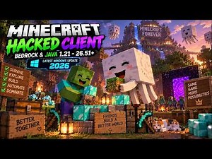 Minecraft Hacked Client 1.21–26.51+ | Updated Java & Bedrock Client | Windows 2026