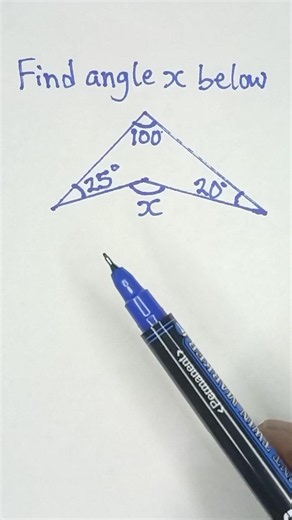 The Shortest Method to Find Angle x in This Quadrilateral Geometry