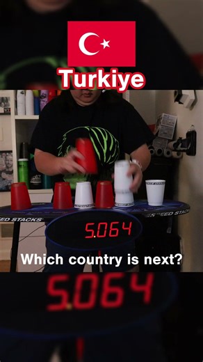 2 color cycle Turkey run #cupstacking #awesome #asmr
