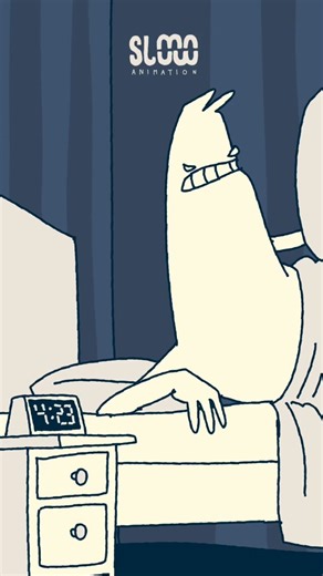 Funny Cartoon Animation of a Cat with Insomnia