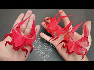 Origami Crab tutorial🦀 How to fold a paper crab
