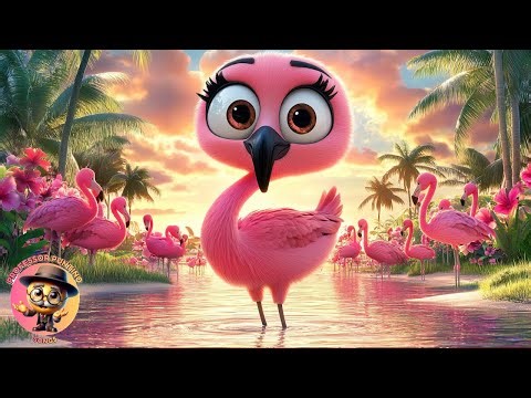 Cartoon song - The dance of pink flamingos