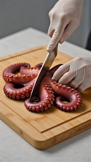 Octopus🐙Cooking👨‍🍳| #cuttingskills