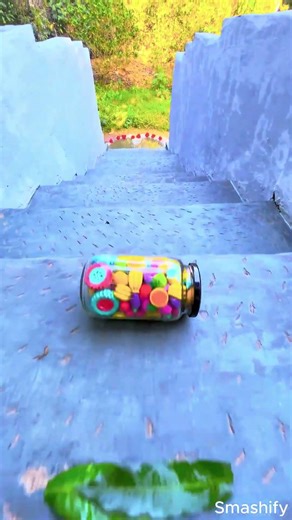 Glass Bottle Breaking 🍾🎨🔥| Crushing Things #shorts #asmr #satisfying #glassbottle #breaking #sound