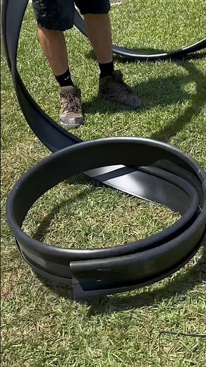 INSTALLING THE VIGORO LANDSCAPE EDGING #shortsfeed #shortsviral #shorts