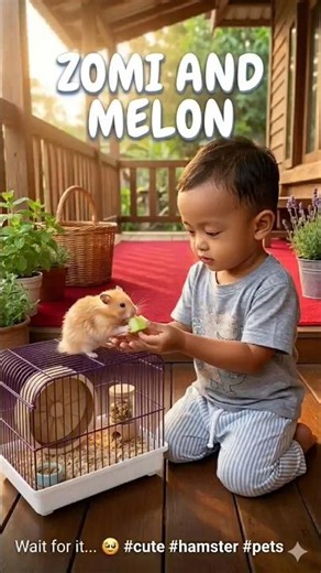 Zomi suka Melon 🐹🍈 #hamster #hamsters #cute #cutebaby