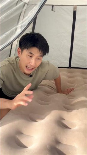 Let's see if this tent can fit a 5-foot mattress. #camping #tentcamping #campingshorts