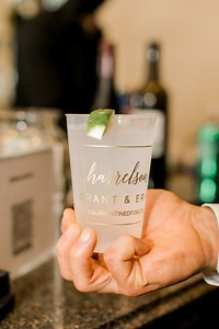 Custom Wedding Reception Bar Frosted Cups, Personalized Shatterproof Cups, Modern Wedding Decor, Signature Cocktails, Engagement Party - Etsy