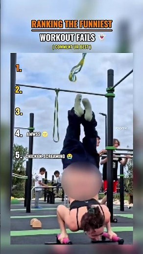 Ranking The Funniest Workout Fails 😂🤭 #workout #fail #funniest #fyp #viral