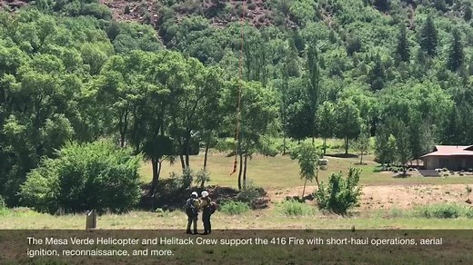 7.6K views · 231 reactions | Today, the Mesa Verde Helitack practiced Short-Haul rescue operations on the 416 Fire. Short-Haul is a method of transporting one or more injured or stranded persons attached to a line beneath a helicopter. Short-Haul is used on fire where steep terrain is inacessible and vehicles are unable to drive and helicopters are unable to land. Having this resource is an added safety measure for our firefighters. | 416 Fire | Facebook