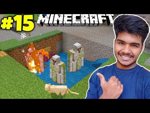 HOW I BUILT EASY IRON FARM IN MINECRAFT PE SURVIVAL SERIES EP 15